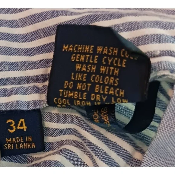 Ralph Lauren Polo Seersucker Skull Design, Size 34, Stretch Classic Fit - Picture 4 of 6